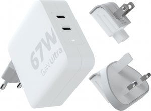 Xtorm Adapter podróżny GaN Ultra 67W wtyczki EU,US,UK + kabel USB-C PD 1