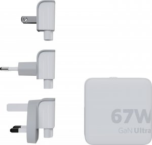Xtorm Adapter podróżny GaN Ultra 67W wtyczki EU,US,UK + kabel USB-C PD 21