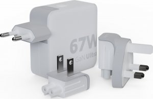 Xtorm Adapter podróżny GaN Ultra 67W wtyczki EU,US,UK + kabel USB-C PD 5