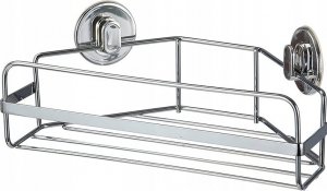 Sepio Półka narożna łazienkowa kuchenna srebrna druciana stylowa wytrzymała 1