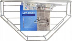 Sepio Półka narożna łazienkowa kuchenna srebrna druciana stylowa wytrzymała 3