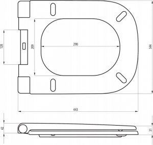 Deska sedesowa Sepio Deska sedesowa wolnoopadająca biała wytrzymała ergonomiczne kształt 4