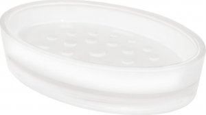 Sepio Mydelniczka łazienkowa na mydło owalna gładka biała wytrzymała nowoczesna 1