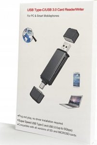 Czytnik Zenwire Czytnik Kart Pamięci SD USB 3.0 USB-C Adapter 4w1 SD + MICRO SD TF 5 Gb/s do 2TB 4