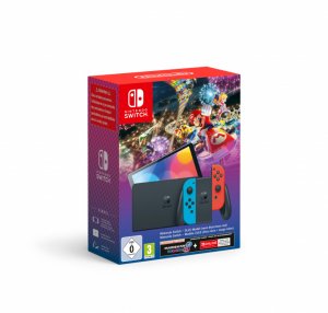 Nintendo Nintendo Switch OLED Red & Blue + Mario Kart 8 Deluxe + 3M Nintendo Switch Online (NSH084) 2