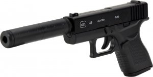 Skleplolki PISTOLET KULKI TŁUMIK GLOCK ASG METAL 800 GRATIS 3