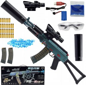 Skleplolki BEZPIECZNY KARABIN OGROMNY AUTOMAT KULKI ŻELOWE PISTOLET Z ŁUSKAMI 5