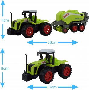 Skleplolki TRAKTOR CIĄGNIK PRZYCZEPY ZABAWKA ZESTAW FARMER 8