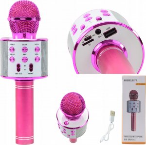 Skleplolki MIKROFON BEZPRZEWODOWY KARAOKE BLUETOOTH USB AUX 1