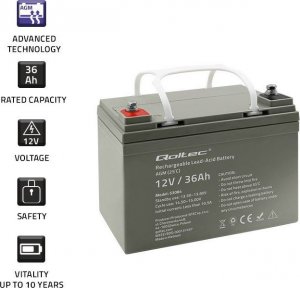 Qoltec Akumulator AGM | 12V | 36Ah | max. 540A 2