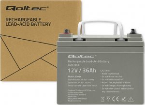 Qoltec Akumulator AGM | 12V | 36Ah | max. 540A 7