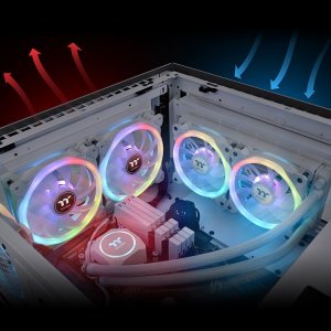 Wentylator Thermaltake SWAFAN 12 RGB Snow 3-pack + Hub (CL-F145-PL12SW-A) 5