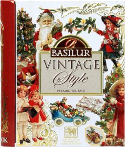Basilur Basilur VINTAGE STYLE BOOK czarna herbata ŚWIĄTECZNA z WANILIĄ puszka 5 x 2 g 1