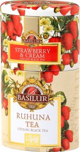 Basilur Basilur STRAWBERRY & RUHUNU herbata czarna 2w1 TRUSKAWKA puszka - 100 g 1