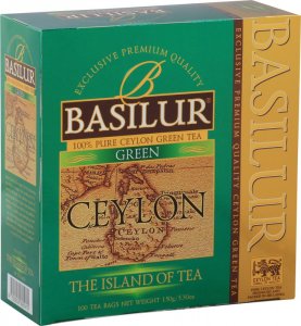 Basilur Basilur GREEN zielona herbata cejlońska TOREBKI ekspresowa - 100 x 1,5 g 1
