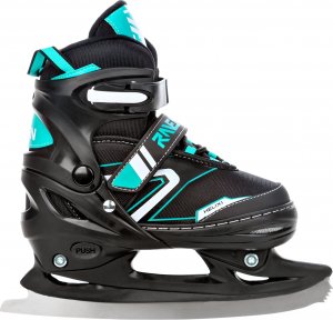 Rolki Raven Inlineskates Rolki Łyżwy 2w1 Regulowane RAVEN Helixi Black/Mint 30-33 Kółka LED 5