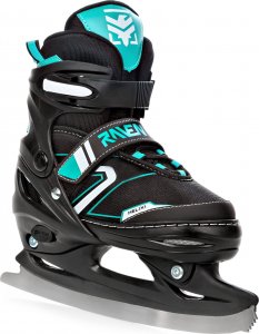 Rolki Raven Inlineskates Rolki Łyżwy Wrotki 4w1 Regulowane RAVEN Helixi Black/Mint 30-33 Kółka LED 4