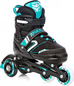 Rolki Raven Inlineskates Rolki Łyżwy Wrotki 4w1 Regulowane RAVEN Helixi Black/Mint 30-33 Kółka LED 9