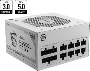 Zasilacz MSI MAG A850GL PCIE5 White 850W (306-7ZP8A24-CE0) 2