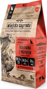 Wiejska Zagroda Karma sucha dla psa Wołowina z indykiem (dorosły) chrupki S 9 kg 1