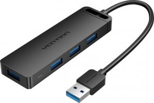 HUB USB Vention Hub USB 3.0 z 4 portami i zasilaczem CHLBD 0,5m czarny 2
