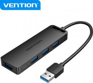 HUB USB Vention Hub USB 3.0 z 4 portami i zasilaczem CHLBD 0,5m czarny 3