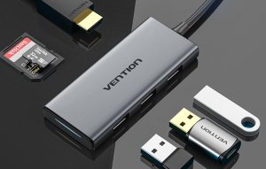 HUB USB Vention Hub USB-C do HDMI, 3x USB 3.0, SD, TF Vention TOOHB 0,15m Szary 5