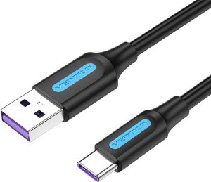 Kabel USB Vention Kabel USB 2.0 A do USB-C 5A Vention CORBF 1m Czarny PVC 1