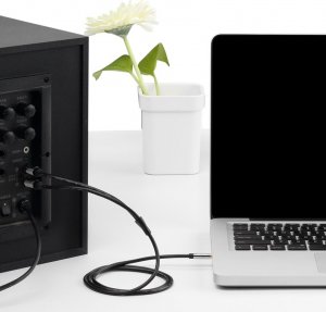 Kabel Vention Jack 3.5mm - RCA (Cinch) x2 1.5m czarny (BCFBG) 3