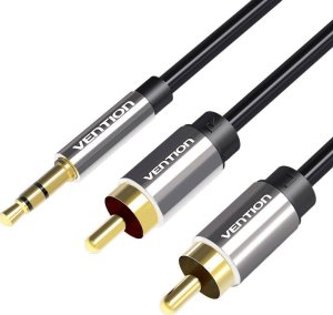 Kabel Vention Kabel audio 3,5mm męski do 2x RCA męski 2m Vention BCFBH czarny 1