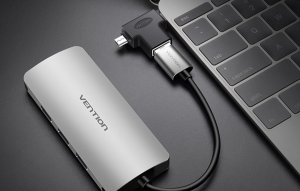 Adapter USB Vention Adapter OTG USB do USB-C i micro USB Vention CDIB0 5