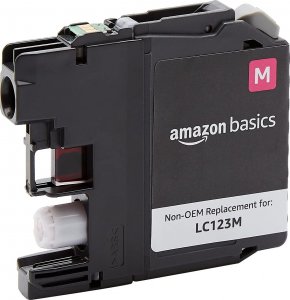 Toner Amazon Basics Tusz LC123 Magenta Czerwony Do Brother MFC-J4710 MFP DCP-J132W MFC-J6920 1