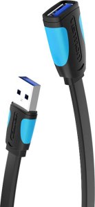 Kabel USB Vention Płaski przedłużacz USB3.0 Vention VAS-A13-B300 3m czarny 1