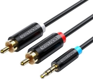 Kabel Vention Kabel adapter 3,5mm męski na 2x męski RCA 10m Vention BCLBL czarny 1