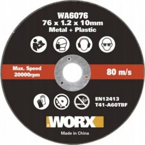 Worx Tarcza do cięcia metalu 76mm WORX WA6076.3 3szt. 1