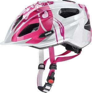 Uvex kask rowerowy dziecięcy Quatro junior pink-silver r. 50-55 cm (4125715) 1