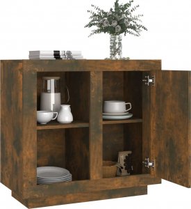 vidaXL Szafka, przydymiony dąb, 80x40x75 cm 4