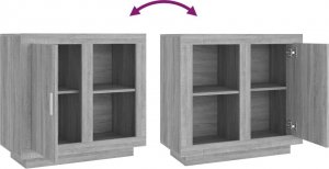 vidaXL Szafka, szary dąb sonoma, 80x40x75 cm 8