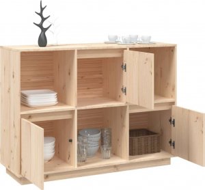 vidaXL Szafka, 110,5x35x80 cm, lite drewno sosnowe 5