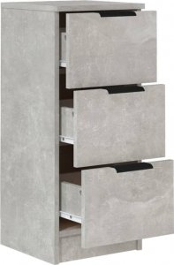 vidaXL Szafka, szarość betonu, 30x30x70 cm 7
