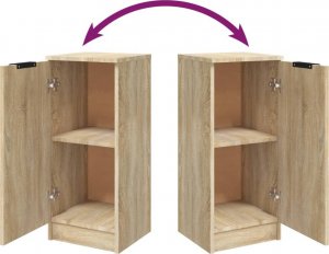 vidaXL Szafka, dąb sonoma, 30x30x70 cm, materiał drewnopochodny 9