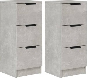 vidaXL Szafki, 2 szt., szarość betonu, 30x30x70 cm 2