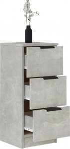 vidaXL Szafki, 2 szt., szarość betonu, 30x30x70 cm 5