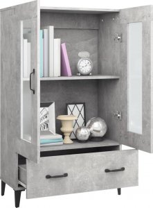 vidaXL Szafka, szarość betonu, 70x31x115 cm 4