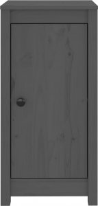 vidaXL Szafki, 2 szt., szare 40x35x80 cm, lite drewno sosnowe 5