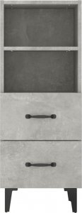 vidaXL Szafka, szarość betonu, 34,5x34x90 cm, materiał drewnopochodny 6