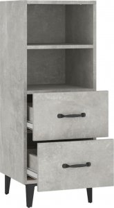 vidaXL Szafka, szarość betonu, 34,5x34x90 cm, materiał drewnopochodny 7