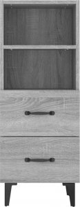 vidaXL Szafka, szary dąb sonoma, 34,5x34x90cm, materiał drewnopochodny 6