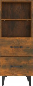 vidaXL Szafka, przydymiony dąb, 34,5x34x90 cm 6