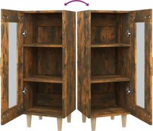 vidaXL Szafka, przydymiony dąb, 34,5x34x90 cm 9